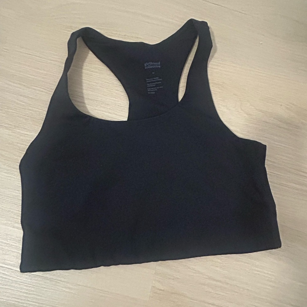 Girlfriend Collective Midnight Racerback Bra - Picture 2 of 3